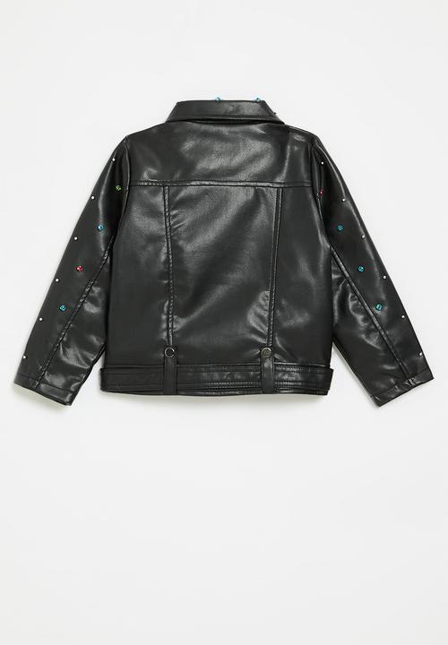 Pop Candy - Faux leather jacket - black