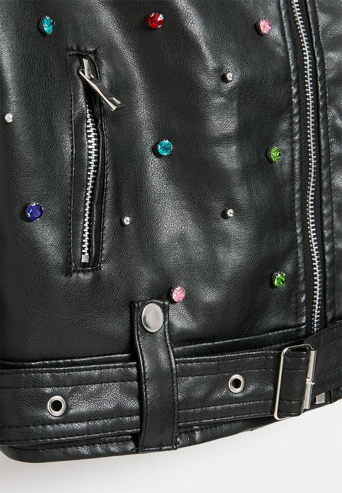 Pop Candy - Faux leather jacket - black