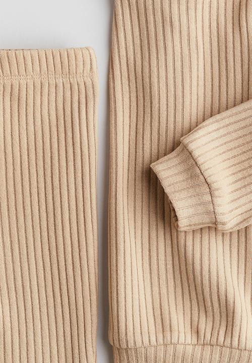 H&M - 2 piece hoodie and leggings set - beige