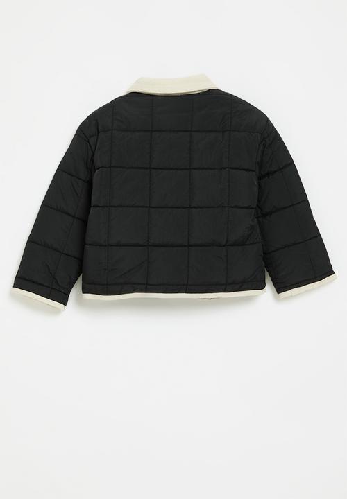 Pop Candy - Contrast quilted jacket - black & white