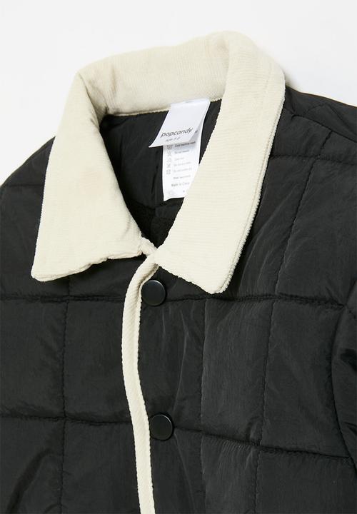 Pop Candy - Contrast quilted jacket - black & white