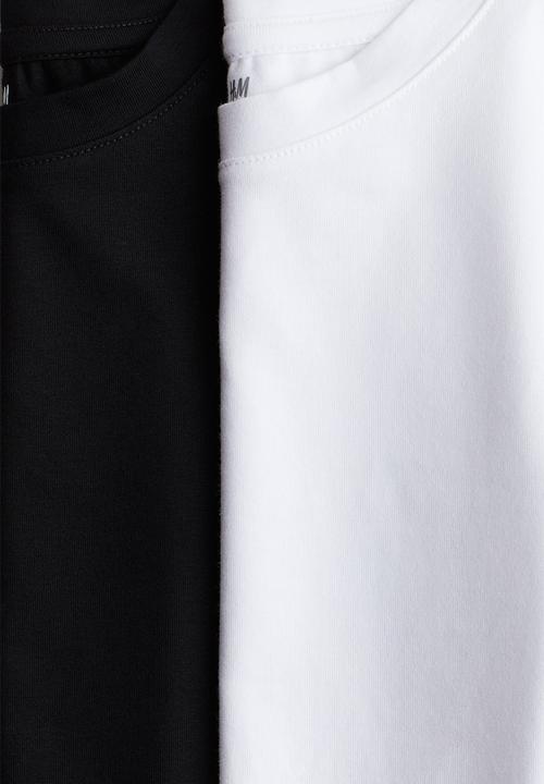 H&M - 2 pack t-shirts - white & black