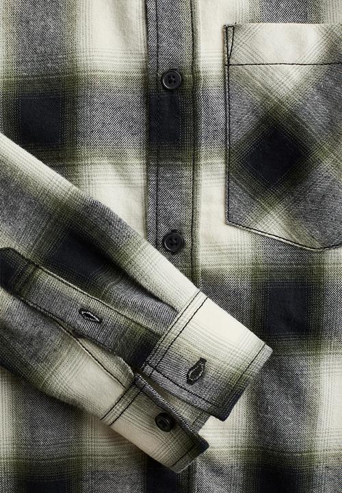 H&M - Cotton flannel shirt - green checked
