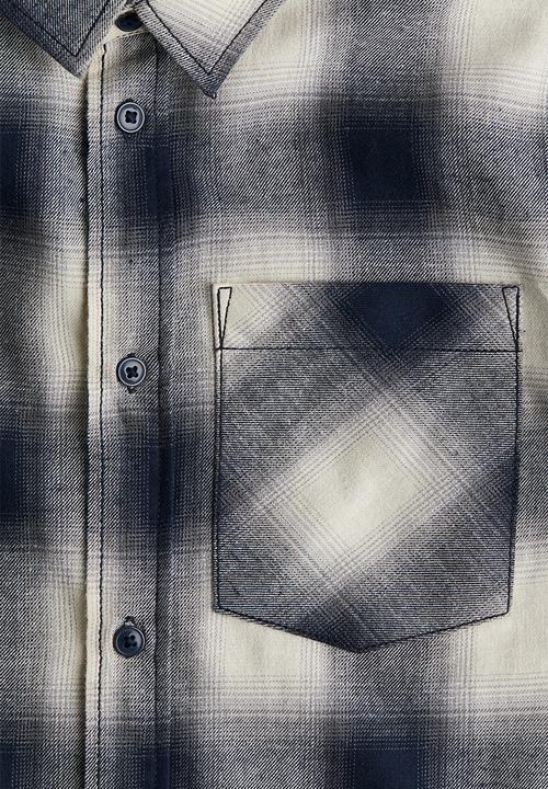 H&M - Cotton flannel shirt - blue checked