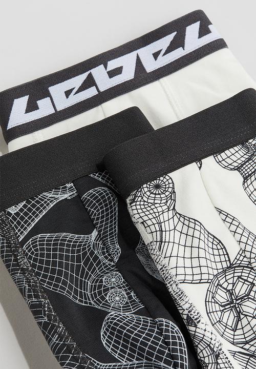 H&M - 5-pack trunks - dark grey/Patterned