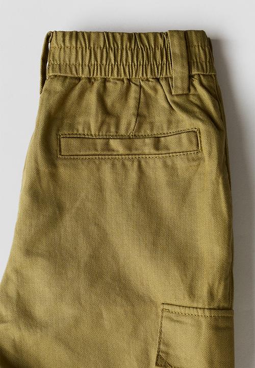 H&M - Twill cargo joggers - green