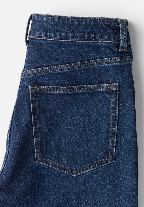H&M - Wide high jeans - dark denim blue