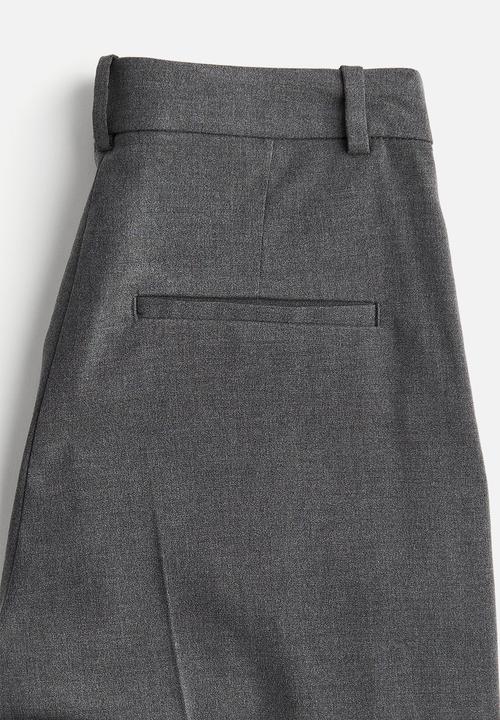 H&M - Wide trousers - grey marl 