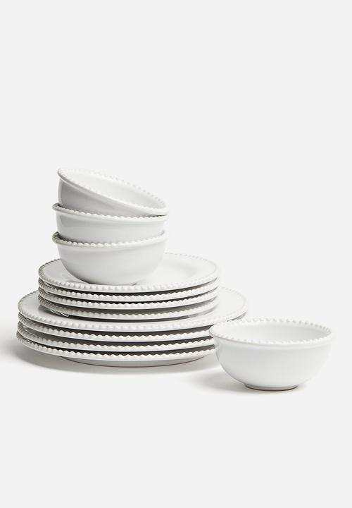 H&M - Stoneware plate - white