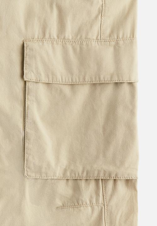 H&M - Canvas cargo trousers - light beige