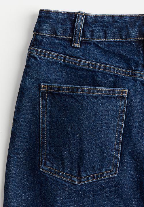 H&M - Knee-length denim skirt - dark denim blue
