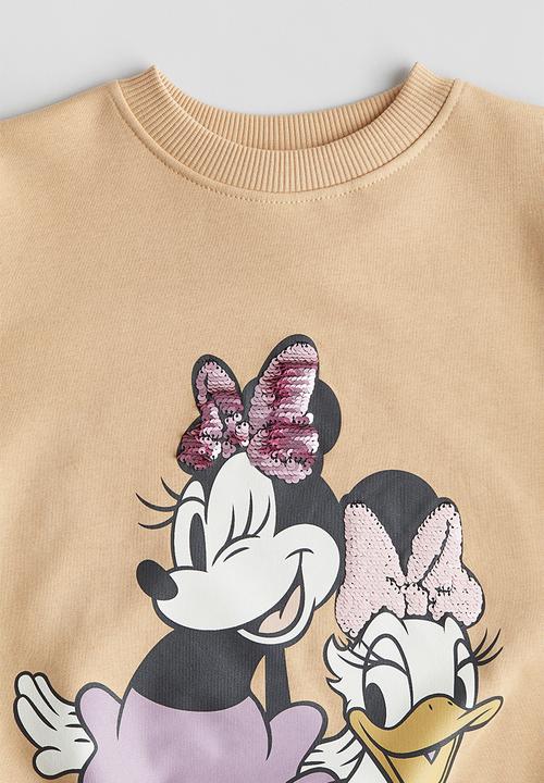 H&M - Motif-detail sweatshirt - beige/disney