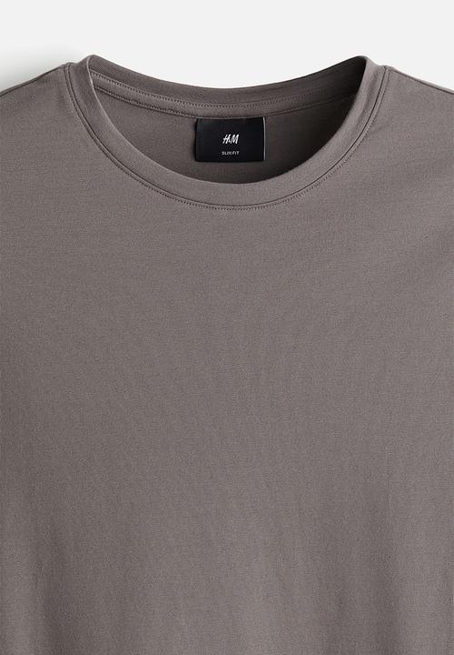 H&M - Slim fit jersey top - dark grey