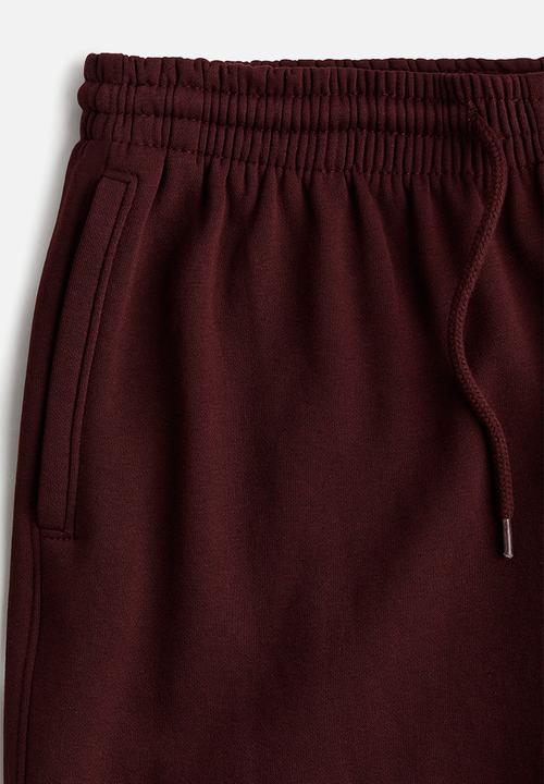 H&M - High-waisted joggers - dark red