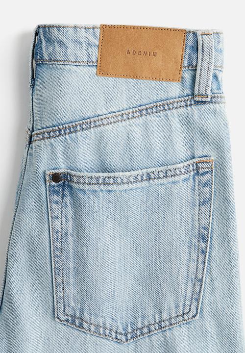 H&M - Wide ultra high jeans - light denim blue