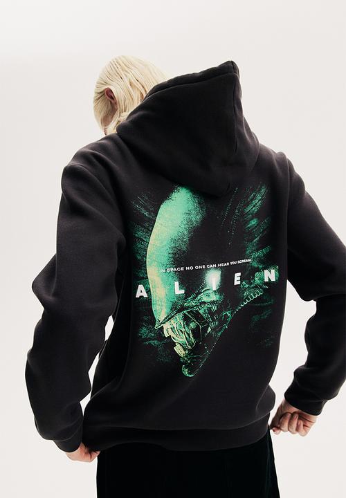 H&M - Regular fit hoodie - black/alien