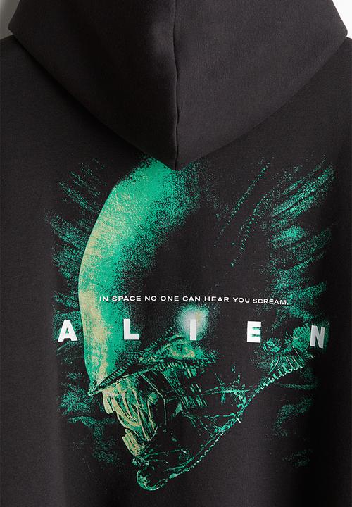 H&M - Regular fit hoodie - black/alien