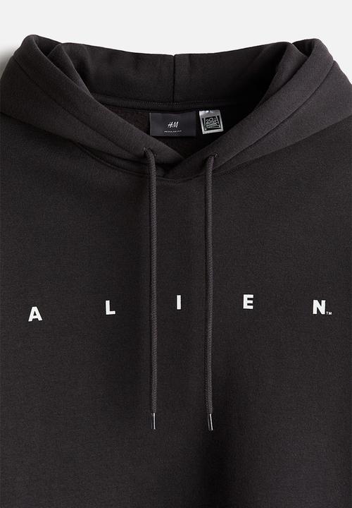 H&M - Regular fit hoodie - black/alien