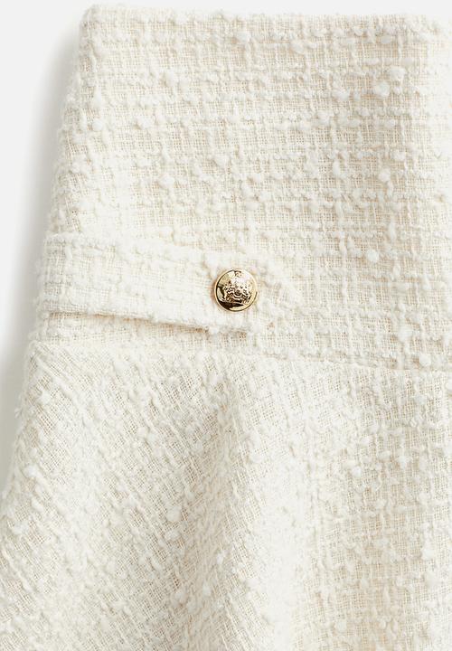 H&M - Bouclé skirt - white