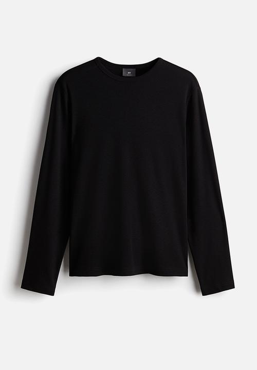 H&M - Regular fit jersey top - black