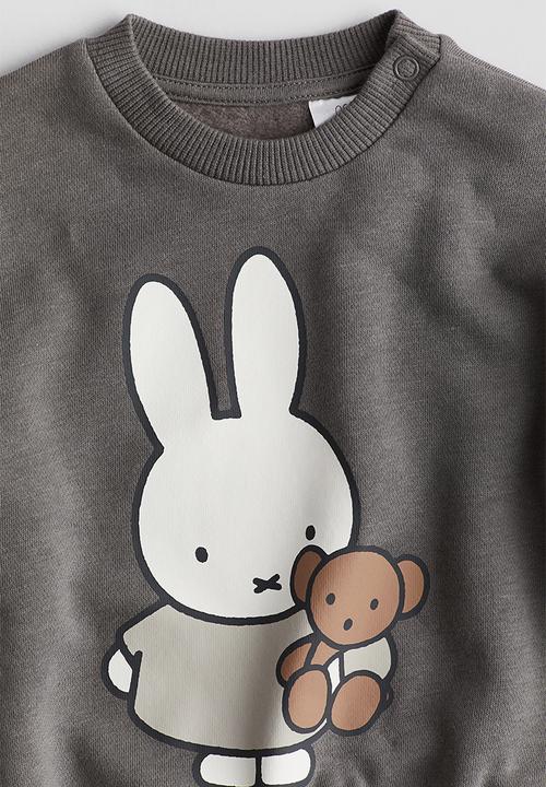 H&M - 2-Piece printed sweatshirt set - grey