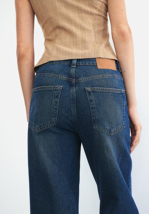 H&M - Wide high jeans - denim blue