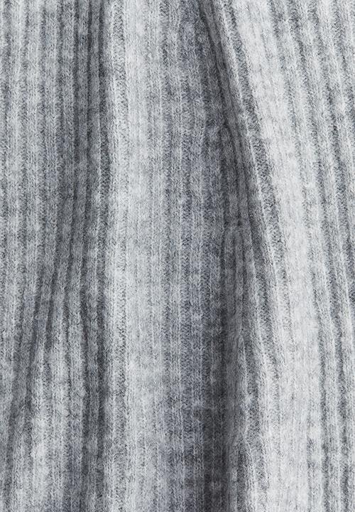 H&M - Rib-knit a-line mini skirt - light grey marl