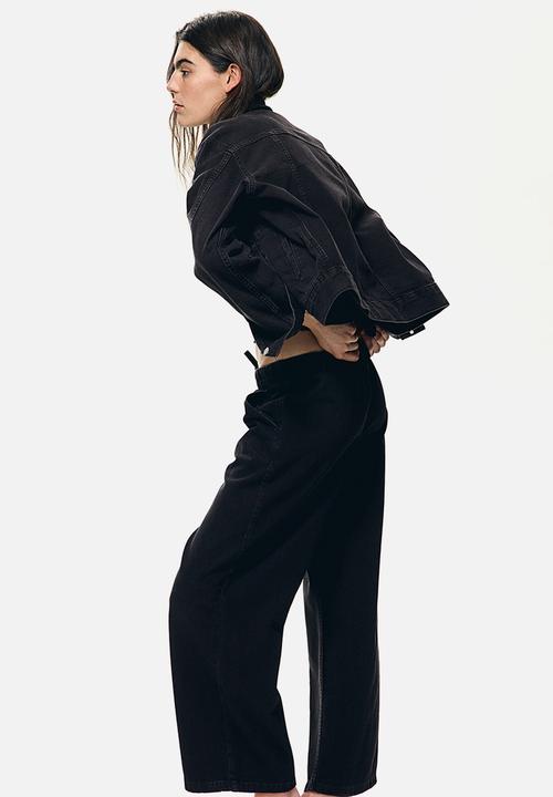 H&M - Denim joggers - black