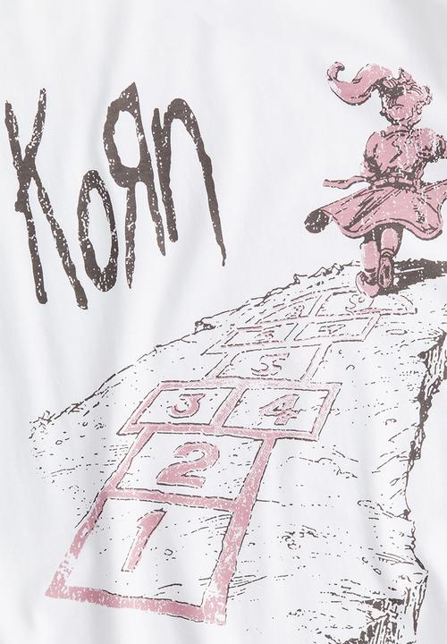 H&M - Oversized printed t-shirt - white & korn