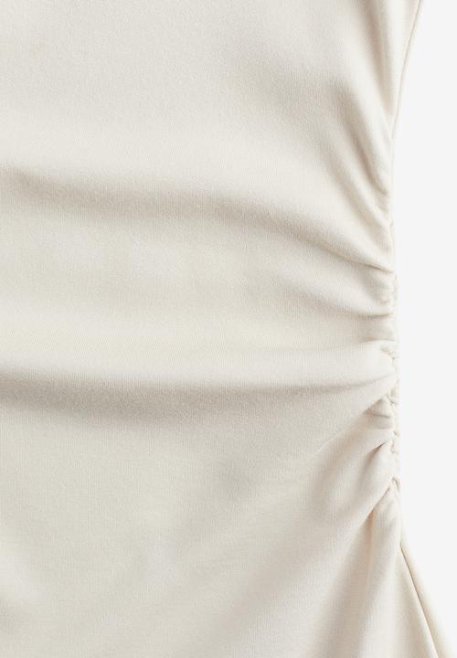 H&M - Boat-neck jersey dress - light beige