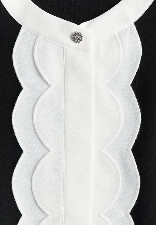 H&M - Bib-front dress - black & white