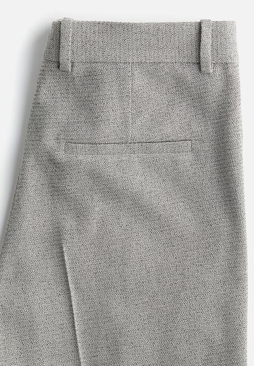 H&M - H&M Studio: Wool-blend tailored trousers - light greige marl