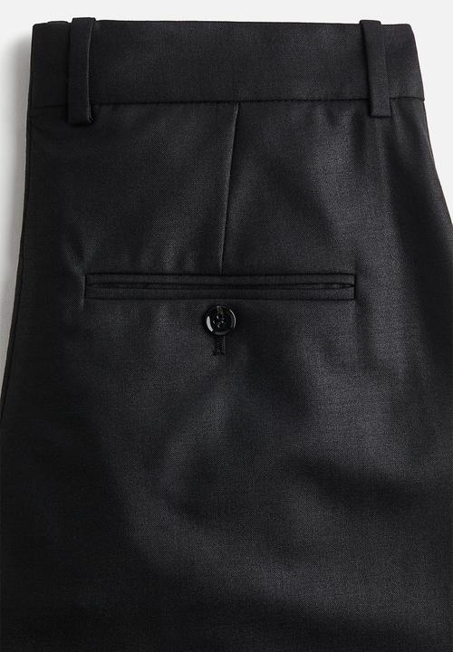 H&M - H&M Studio: Wool-blend wrapover-waist trousers - black