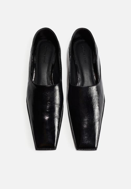 H&M - H&M Studio: Square-toe leather loafers - black
