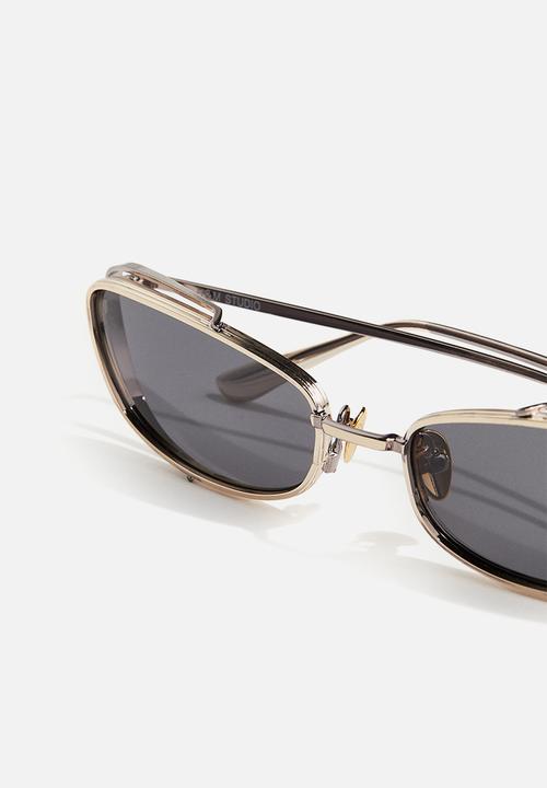 H&M - H&M Studio: Two-toned oval sunglasses - gold-coloured & silver
