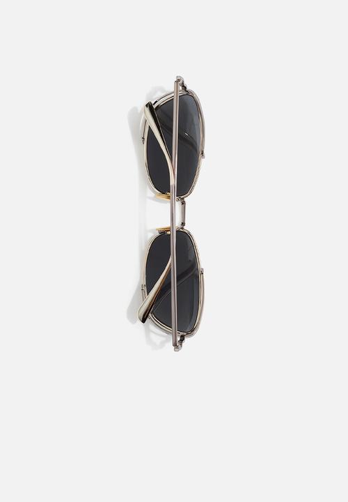 H&M - H&M Studio: Two-toned oval sunglasses - gold-coloured & silver