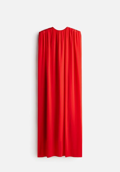 H&M - H&M Studio: Draped chiffon dress - red