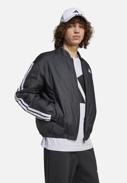 adidas Performance - Essentials 3-Stripes Insulated Bomber Jacket - Black