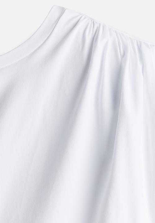 H&M - H&M Studio: Draped asymmetric top - white