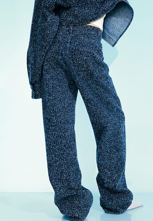 H&M - H&M Studio: Wide bouclé denim jeans - denim blue