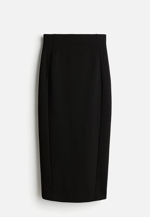 H&M - H&M Studio: Seam-detail pencil skirt - black