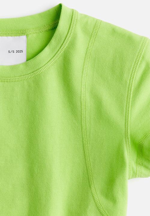 H&M - H&M Studio: Flatlock-seam t-shirt - lime green