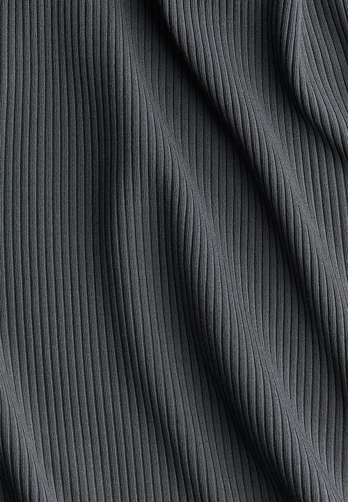 H&M - H&M Studio: Ribbed viscose vest top - dark grey