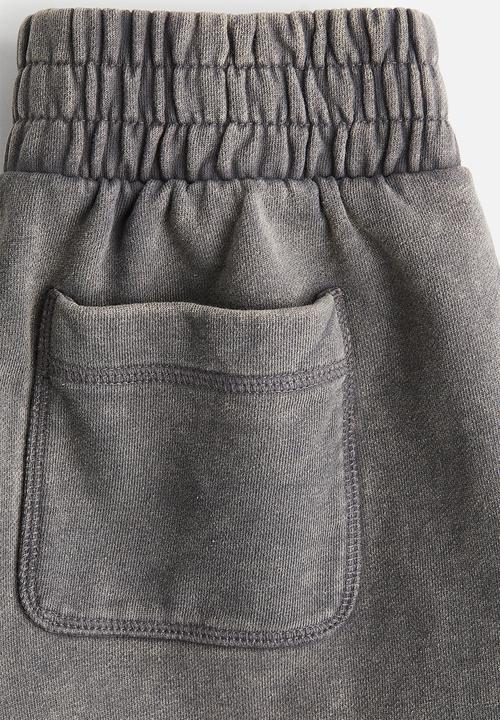 H&M - H&M Studio: Washed sweatshirt shorts - grey washed