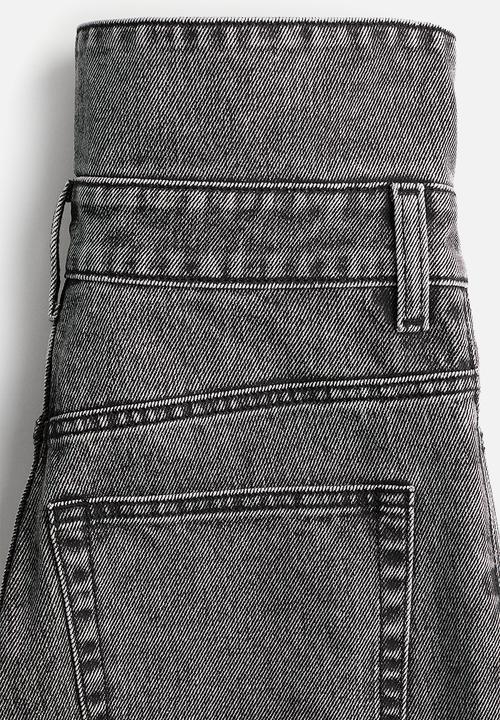 H&M - H&M Studio: Wide paper bag jeans - grey