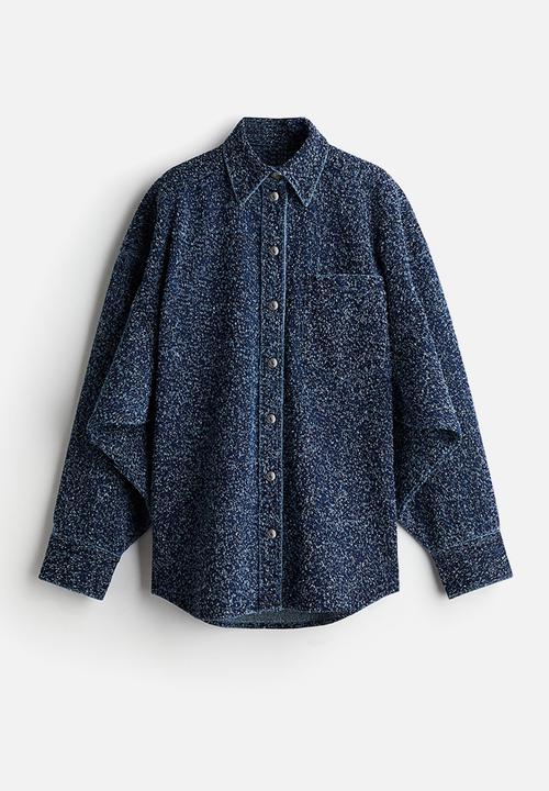 H&M - H&M Studio: Oversized bouclé denim jacket - denim blue 