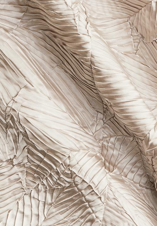 H&M - Crinkled satin kaftan dress - light mole