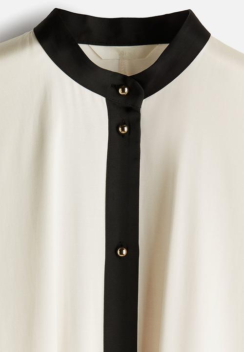H&M - Button-front kaftan dress - cream