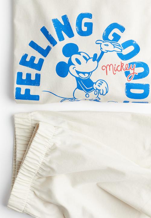 H&M - Printed pyjamas - cream mickey mouse