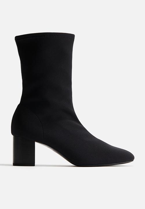 Ankle-high sock boots black 1239743001 H&M Boots